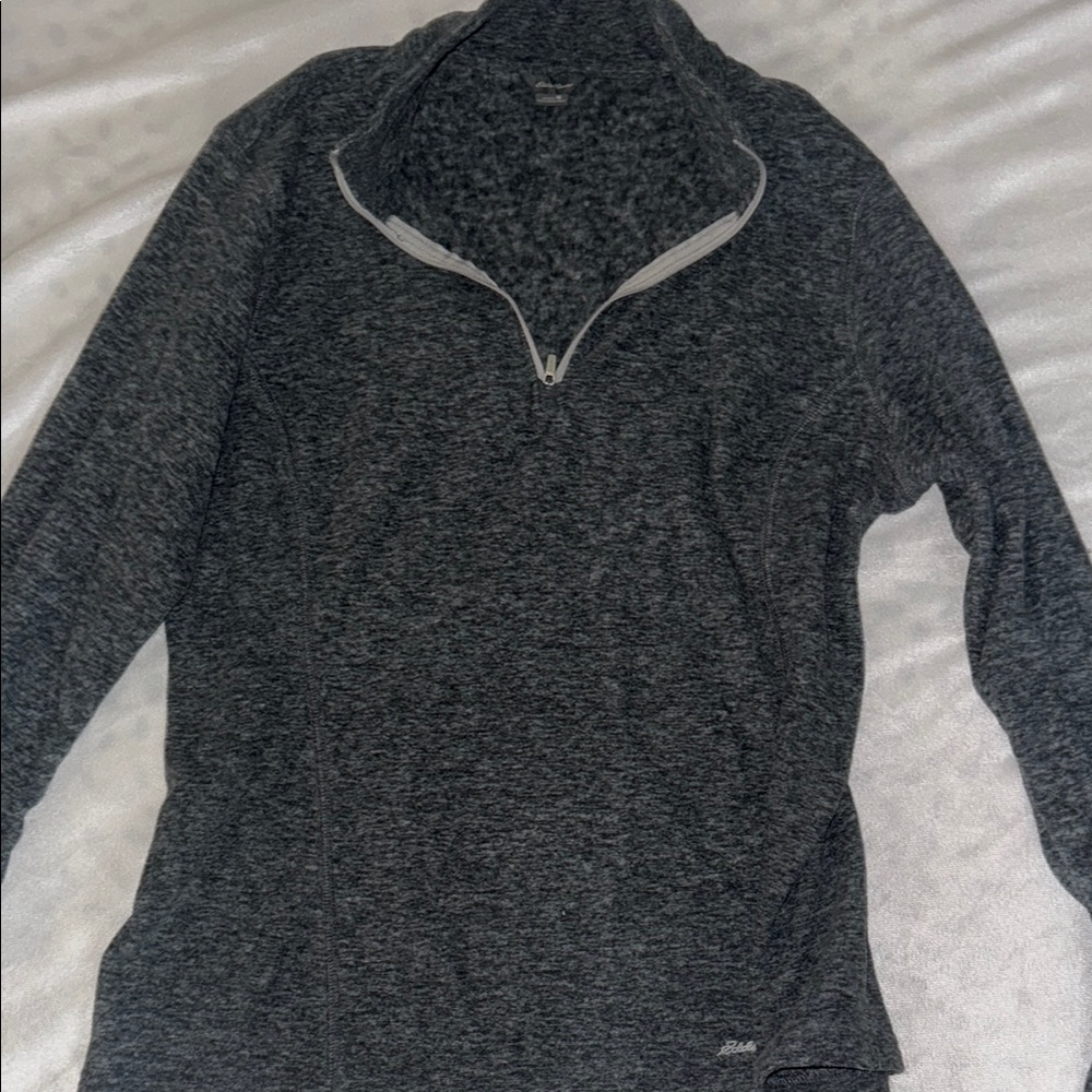 Men's Gray Quarter-Zip Sweater